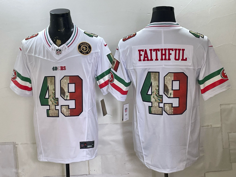 Men 2026 Nike San Francisco 49ers #49 Faithful white NFL Jersey 08260015